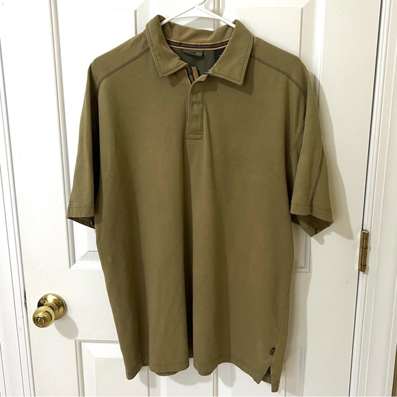 REI Shirts Rei Men Khaki Green Polo Shirt L Poshmark